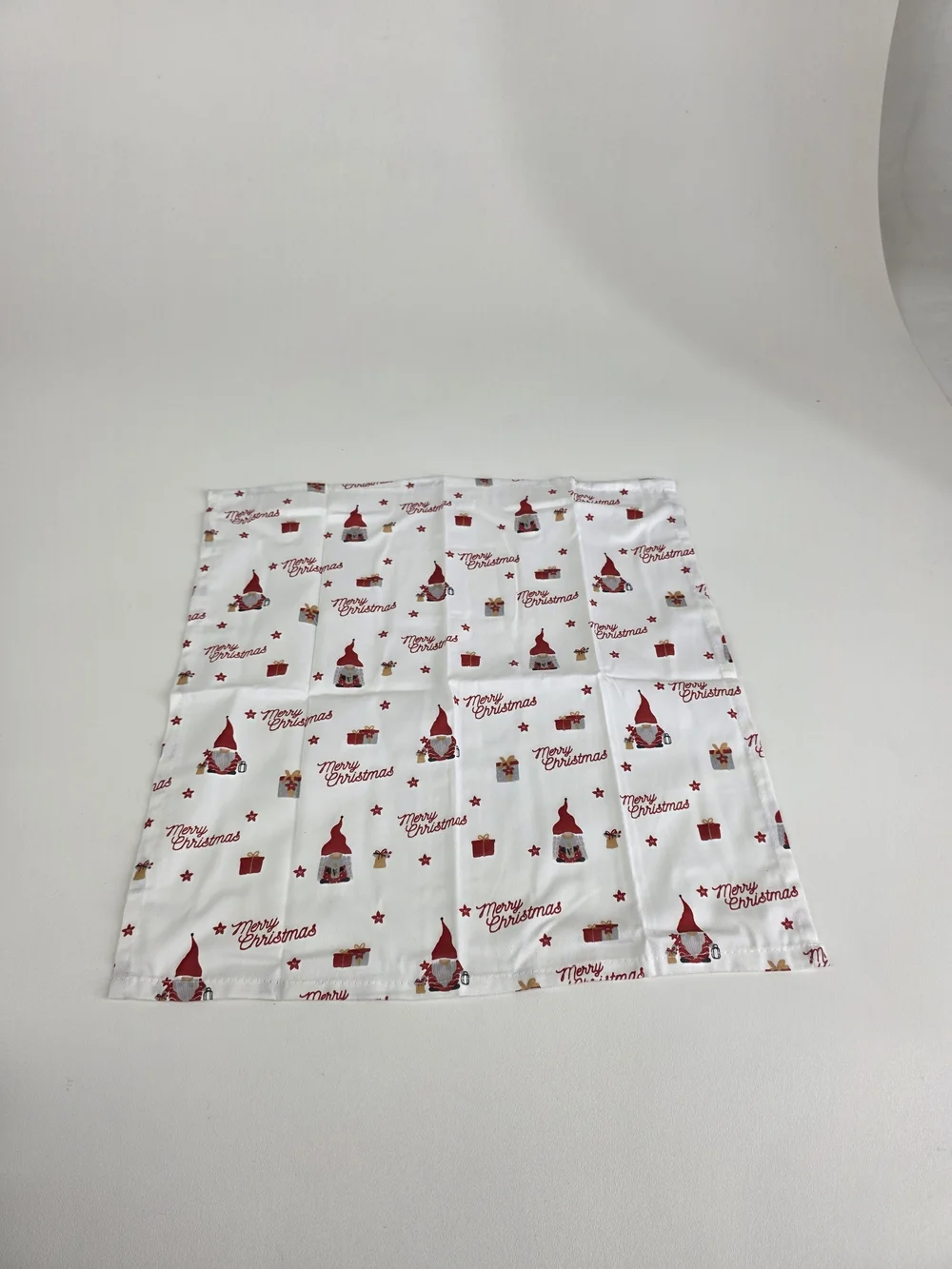 White Hotel Napkins (Set of 12) with Christmas Pattern!
